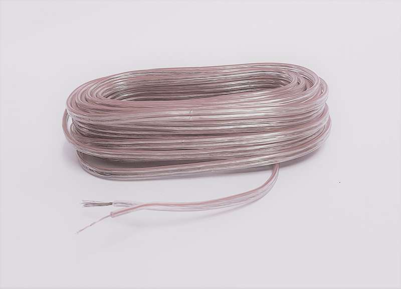 Speaker/ Monster CABLE twin flex (5M) CLEAR jacket 1.5mm ripcord