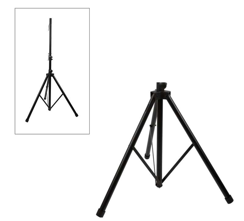 Heavy Duty Steel Tripod Speaker Stand (Black, 60kg Max Load)