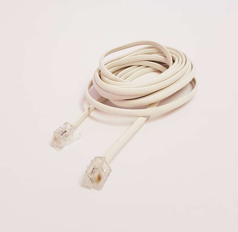 Telephone extension cord with connectors (2m) cable
