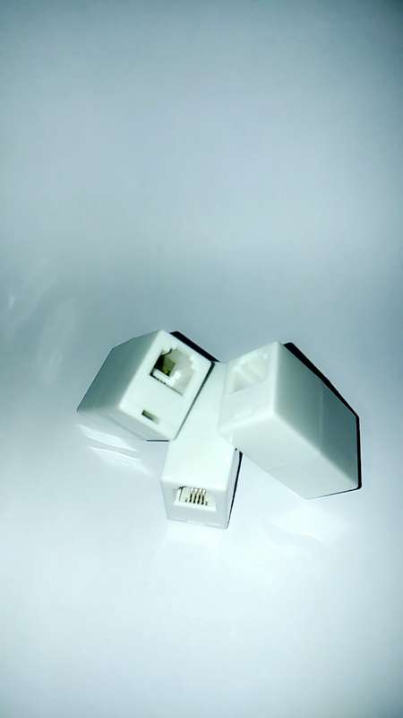 RJ11 Telephone Coupler Adapter  Female to Female Connector