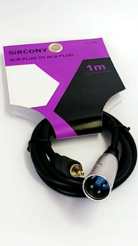 XLR MALE TO 1RCA (1M) CABLE