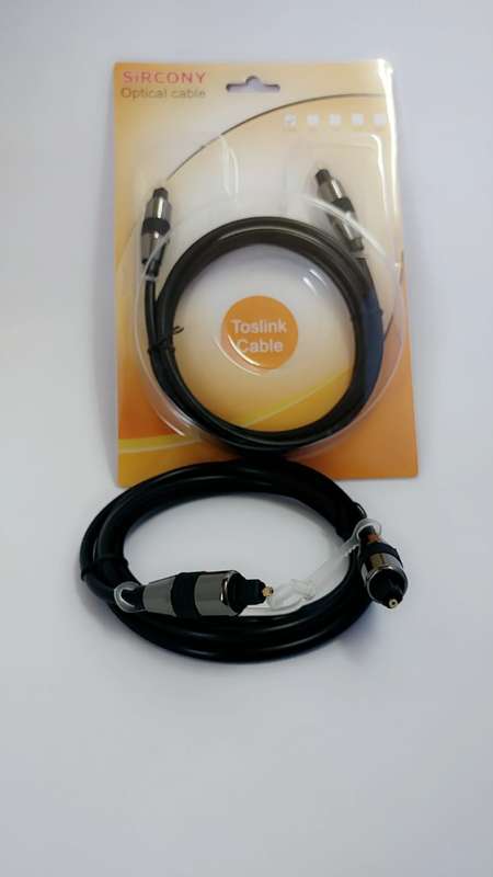 TOSLINK FIBRE OPTIC CABLE (3M) - METAL PLUGS
