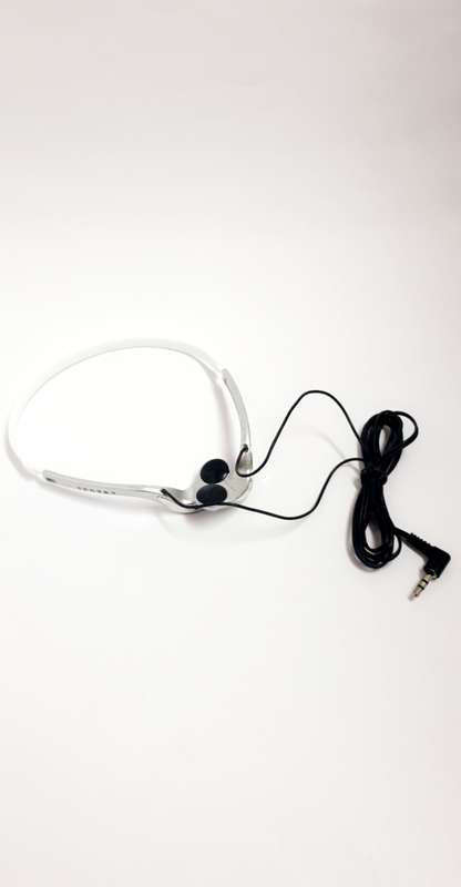 STEREO HEADPHONE (SMALL EARPIECE ) -  SILVER