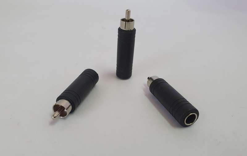 RCA Male to 6.3mm Mono Female Audio Adapter