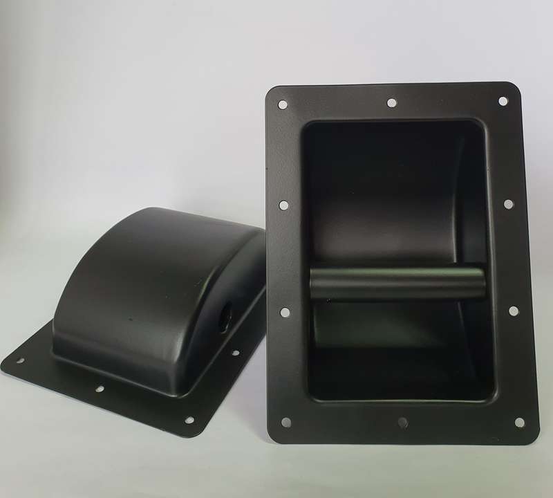 Speaker box/ cabinet HANDLE black metal HEAVY DUTY round - EACH