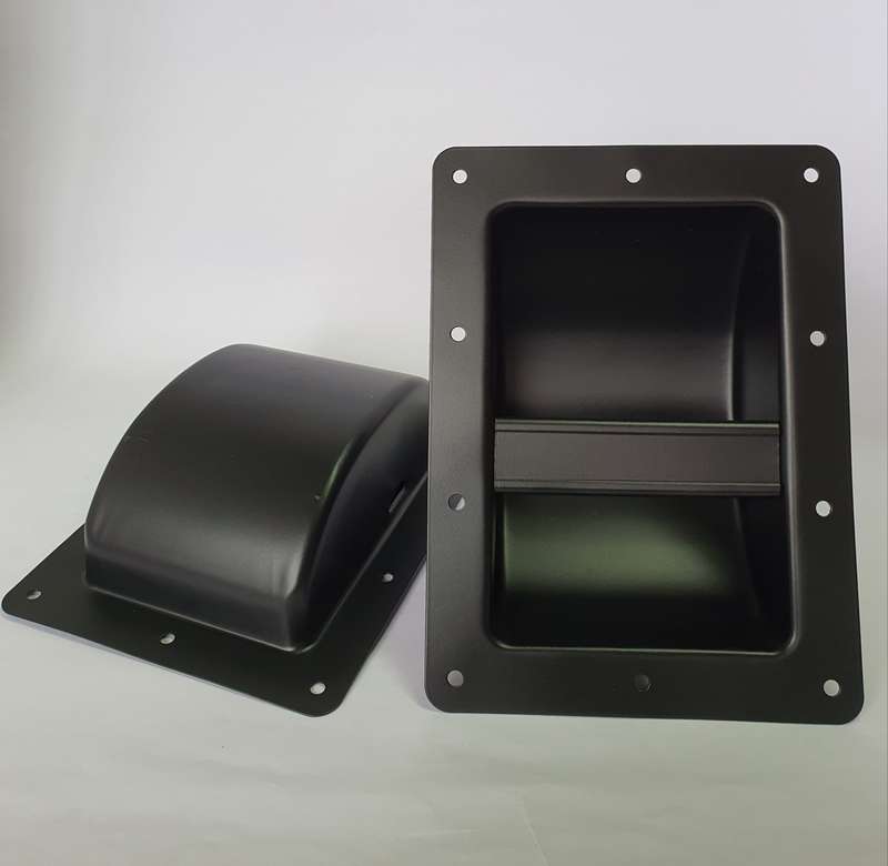 Heavy Duty Black Metal Speaker/Cabinet Square Handle   (Each)
