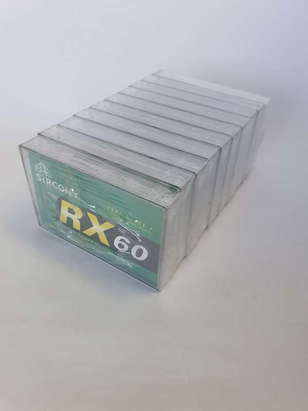 Blank Audio cassette Tape RX60 with clear case (10 PACK)