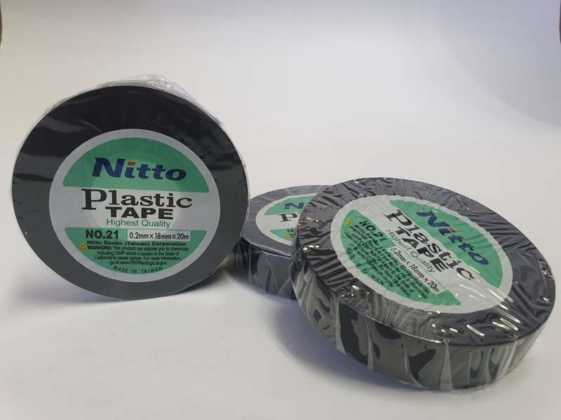 NITTO Insulation Tape BLACK (0.2mm x 18mm x 20m)