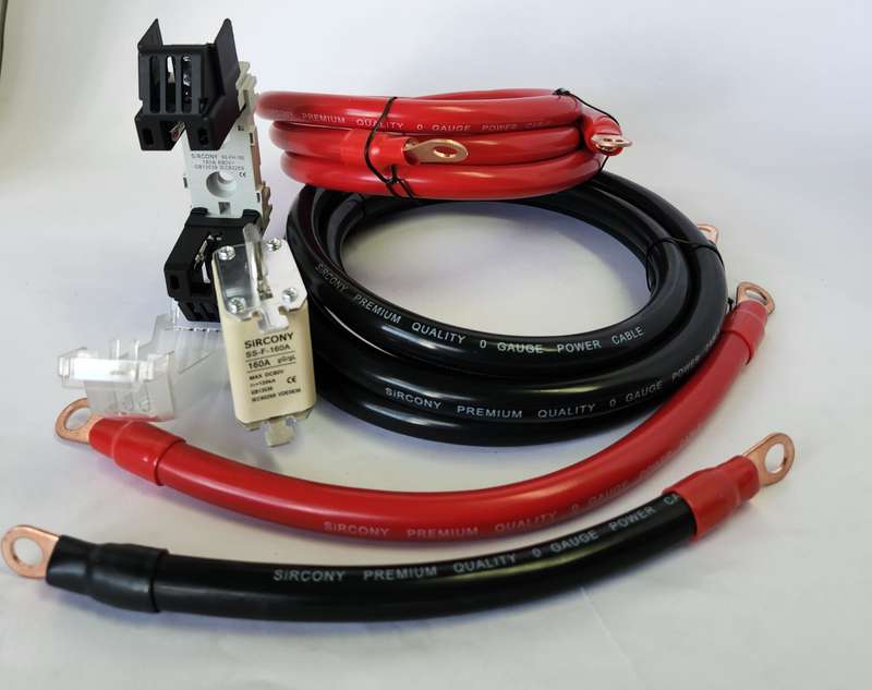 Battery Installation Kit (24V) - Inverter battery CABLE and FUSE kit