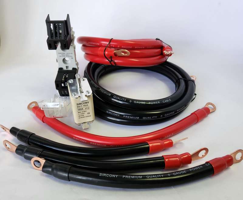 Battery Installation Kit (48V) - Inverter battery CABLE and FUSE kit