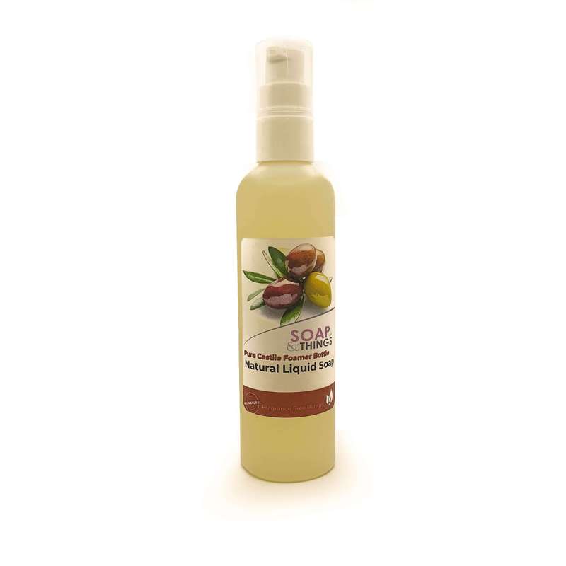 Pure Liquid Castile Soap, Unscented, 100% Extra Virgin Olive Oil Natural Handmade Liquid Soap in ...