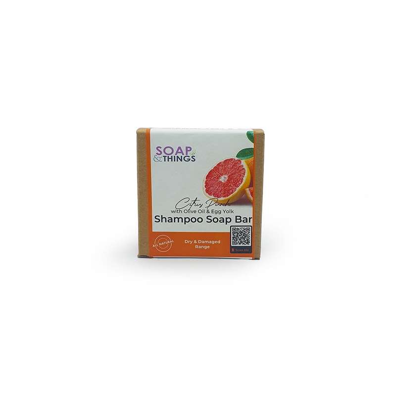 Citrus Punch Shampoo Soap Bar with Olive Oil & Egg Yolk, Citrus Essential Oils, Natural Handmade ...