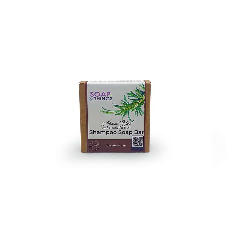 African Blend Shampoo Soap Bar with Neem Seed Oil, Blended Essential Oils, Natural Handmade Shamp...