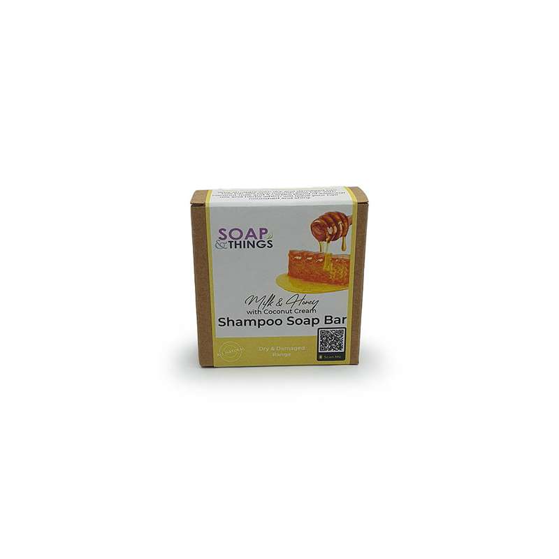Milk & Honey Shampoo Soap Bar with Coconut Cream, Oriental Spice Blend Essential Oils, Natural Ha...