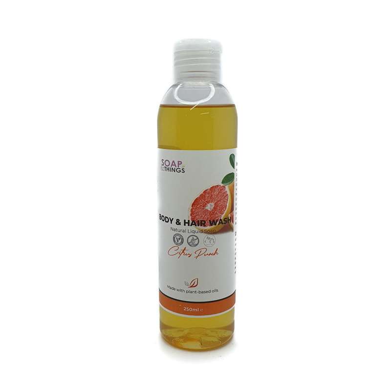Body & Hair Wash, Citrus Punch Essential Oils Natural Liquid Soap