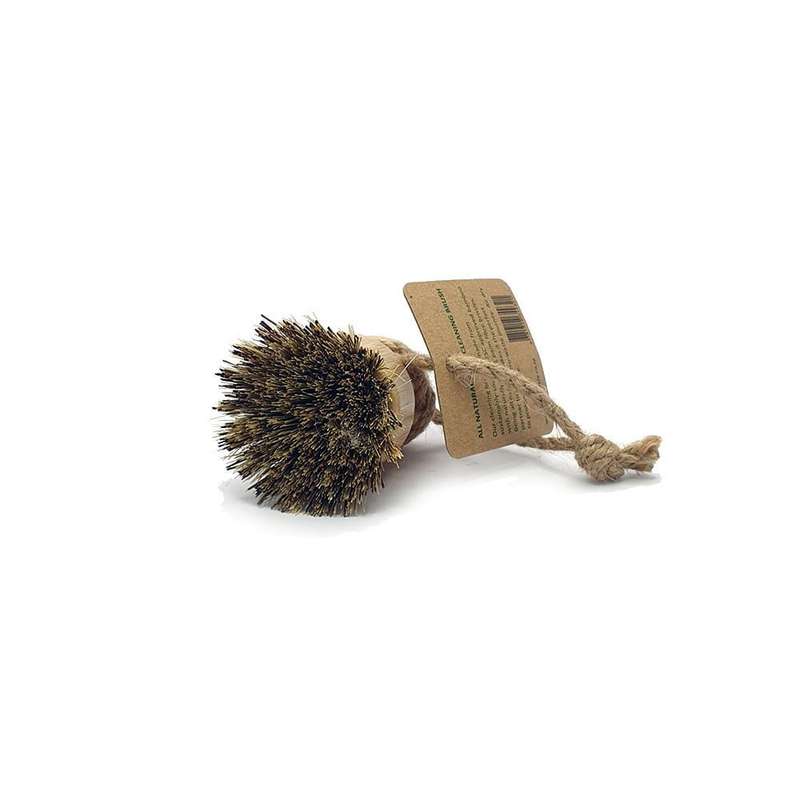Bamboo Pot Scrubbing Brush with Palm Fibre Bristles
