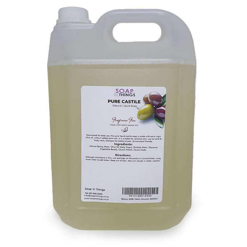 Pure Liquid Castile Soap, Bulk, Unscented, 100% Extra Virgin Olive Oil Natural Handmade Liquid Soap
