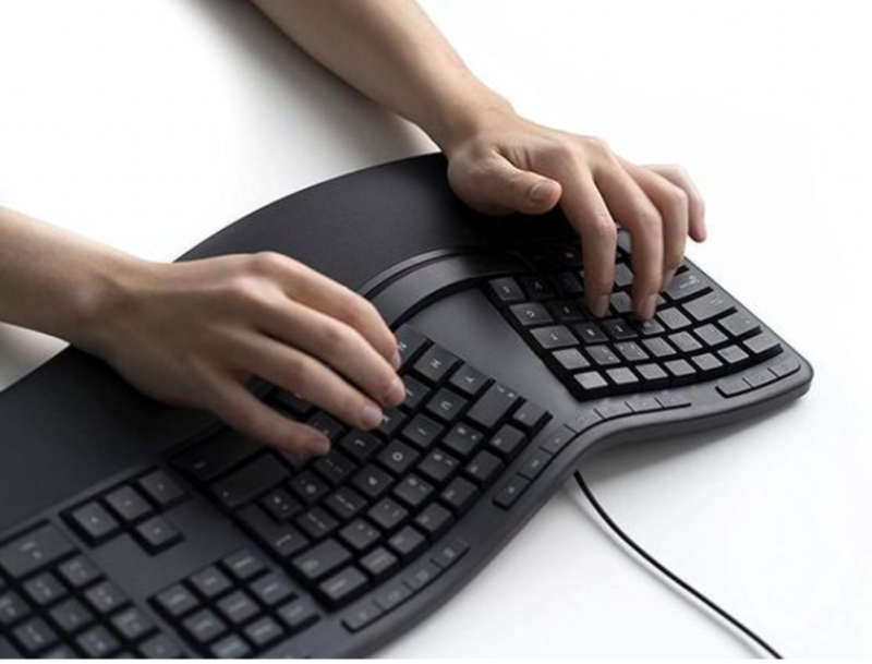 Microsoft - Ergonomic USB Wired Keyboard - LXM-00008 (New, open-box item)