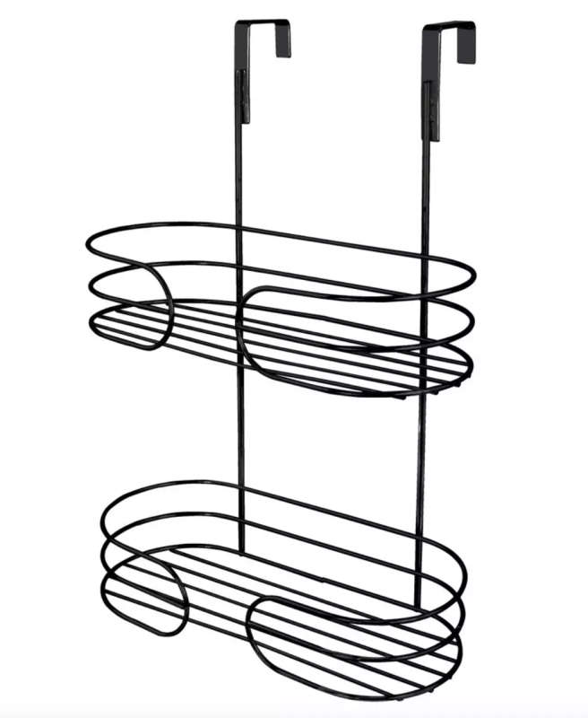 Wildberry - Matt Black Over the Door Shower Caddy - Abs6123