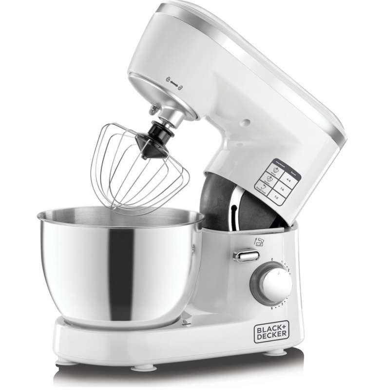 Black Decker 1000W 6 Speed Stand Mixer with Stainless Steel Bowl - Sm1000-b5 (New, open-box)