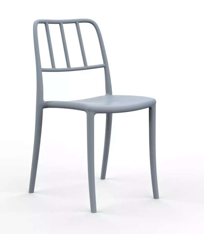 George Mason - Modern PP Patio Chair - Pale Grey - 5 kg