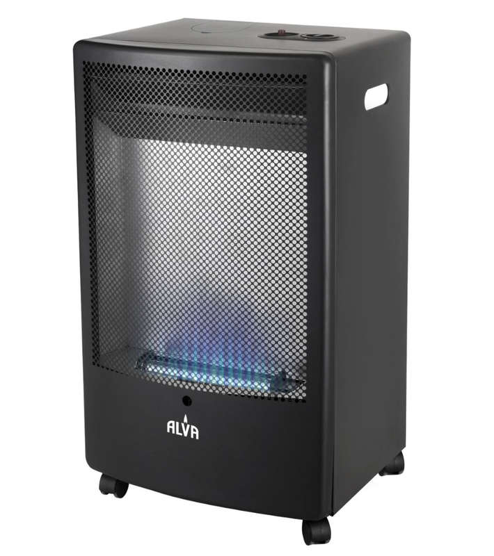 Alva Blue Flame Convection Roll About Gas Heater - Black