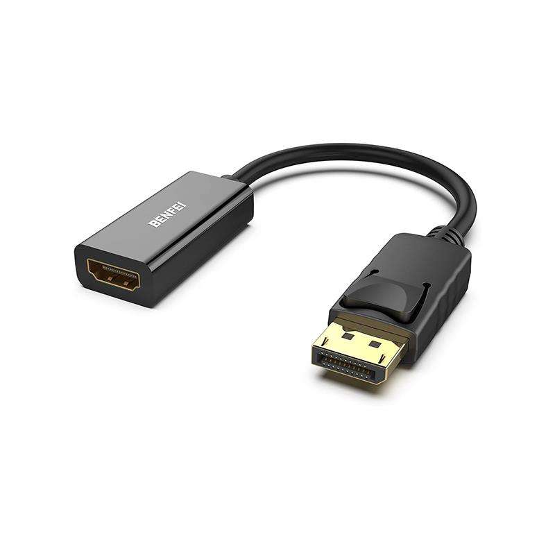 BENFEI DisplayPort Male To HDMI Female Adapter With Gold-Plated Connectors, Release Button Design...