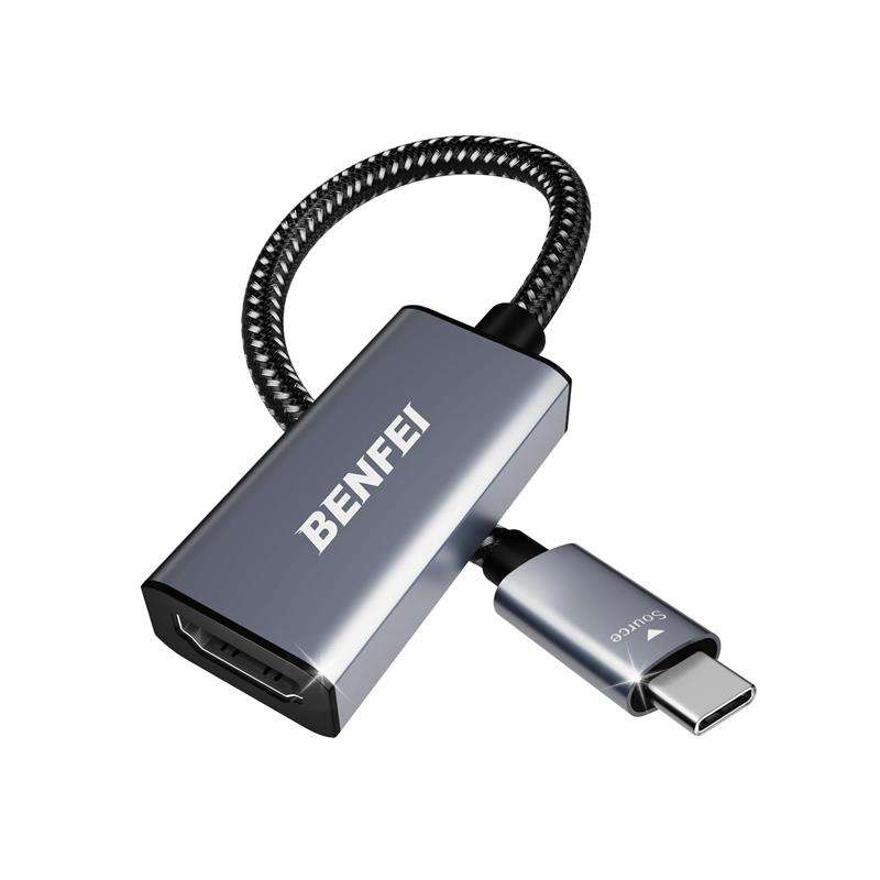 Benfei Usb-C Male To Hdmi Female Adapter With Nickle-Plated Connector, Support 4K@60Hz Resolution...