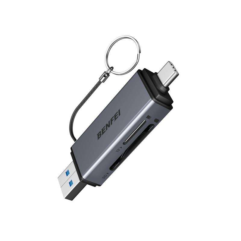 Benfei Usb-C And Usb-A 3.0 Multi-Card Reader With Otg Function, Transfer Speed Up To 5Gbps And Bu...