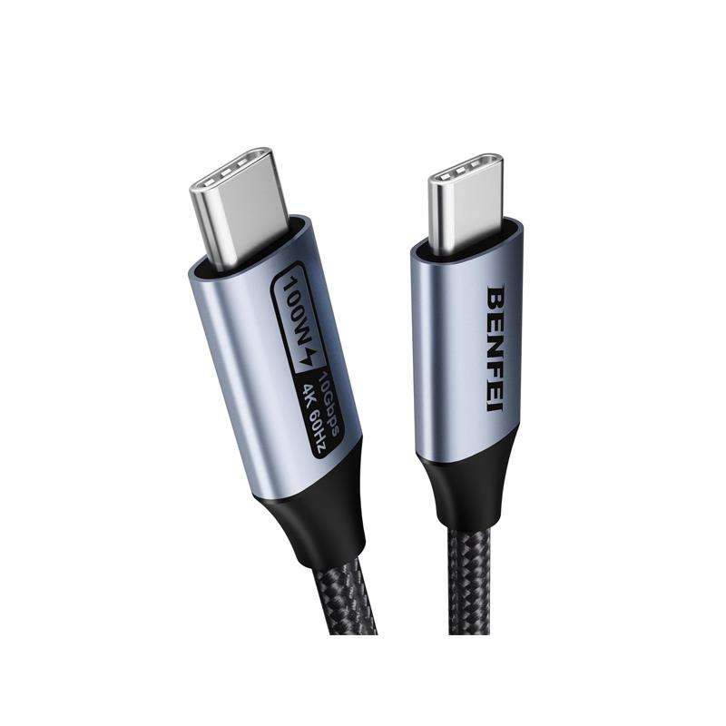 Benfei Usb-C 3.2 Gen 2 Male To Male 5A Qc Pd3.0 100W(Max.) 1M Cable With Nickle-Plated Connectors...