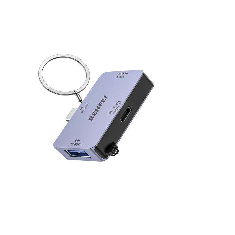 BENFEI USB-C 3-In-1 Mini Hub With Premium Aluminium Alloy Casing And Built With 1X HDMI (4K@60Hz)...