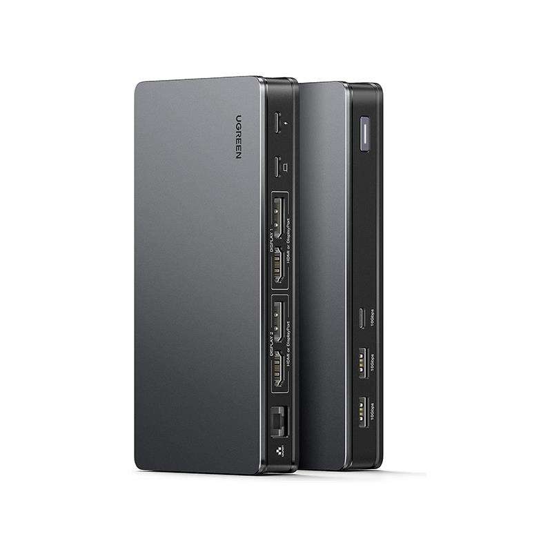 UGreen 90912 USB-C Revodok Pro209 9-In-1 Docking Station With 2X HDMI 4K@60Hz, DP 4K@60Hz, USB-C ...