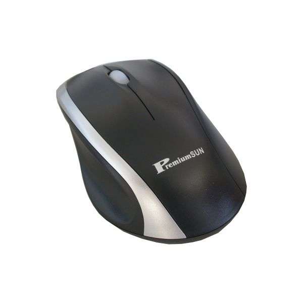 PremiumSun&#x2122; Black and Silver PS/2 Optical Mouse