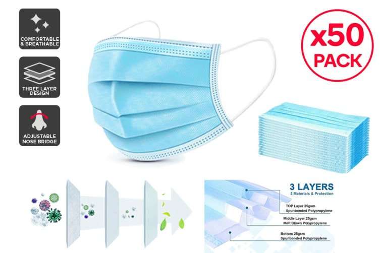 3 Ply Mask - Pack of 50 - Good Quality Certified