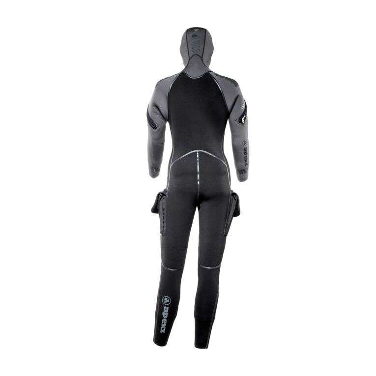 Apeks THERMIQ ADV. JUMPSUIT 8/7MM WOMEN BLACK GREY - L | GREY | LADIES