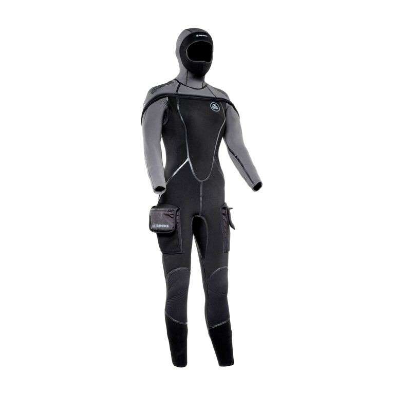 Apeks THERMIQ ADV. JUMPSUIT 8/7MM WOMEN BLACK GREY - L | GREY | LADIES