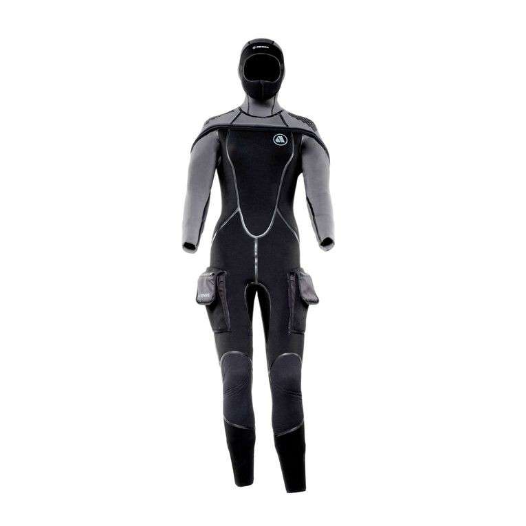 Apeks THERMIQ ADV. JUMPSUIT 8/7MM WOMEN BLACK GREY - L | GREY | LADIES