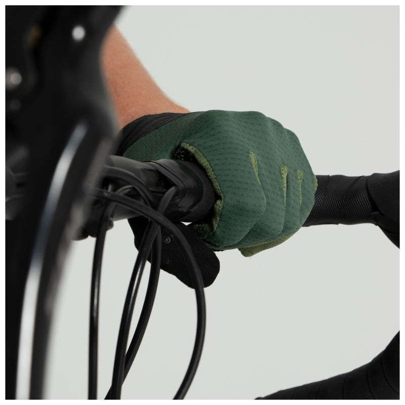 First Ascent Traverse Cycling Glove Black - S | Dark Moss
