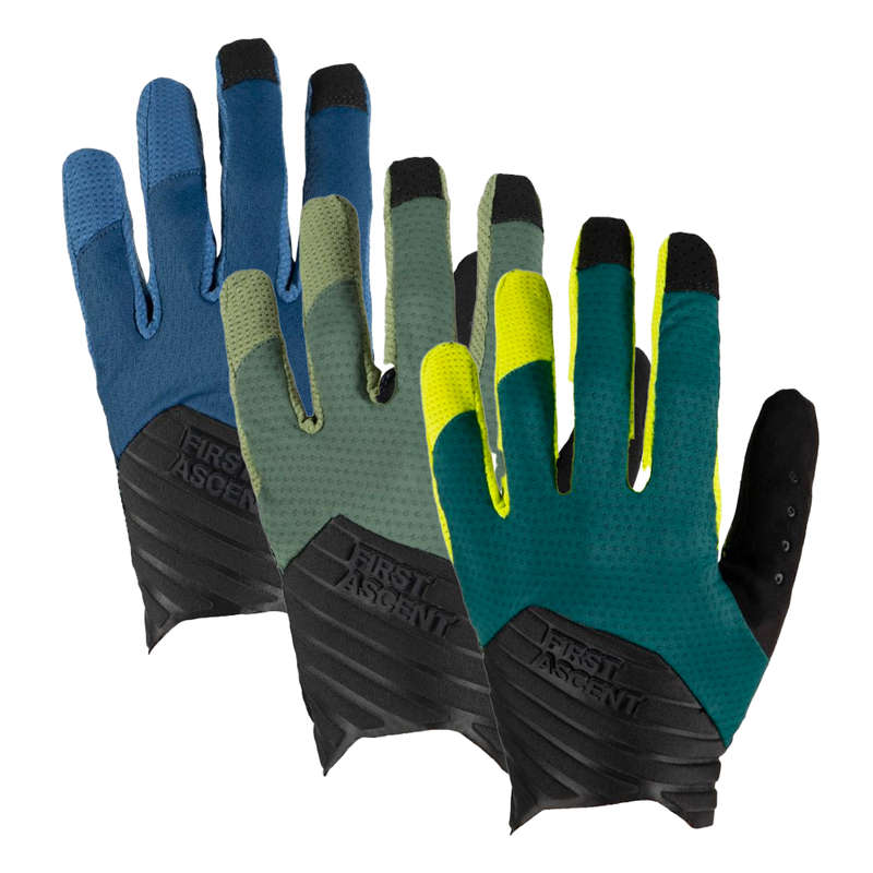 First Ascent Traverse Cycling Glove Black - S | Dark Moss