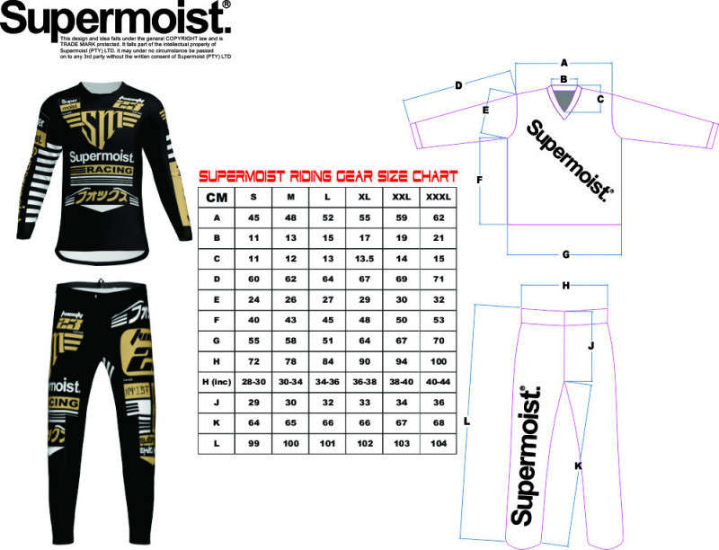 Supermoist Custom made Enduro, MX, Motocross, Free Style or Supermoto riding shirts to order. - XL |