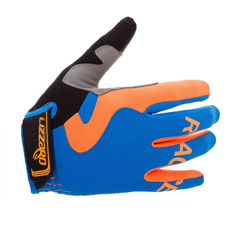 LIZZARD Race Long Finger Gloves Black/Grey - ROYAL/ORANGE