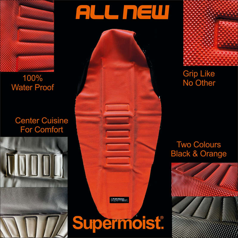 Supermoist "Limited Edition" SUPER-GRIPPER Motorbike Seat Cover - Orange (KTM, Gas Gas and Husqvarna