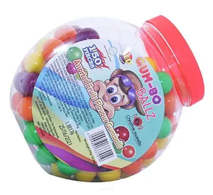 Gum-Bo Ballz Assorted Fruits 150's