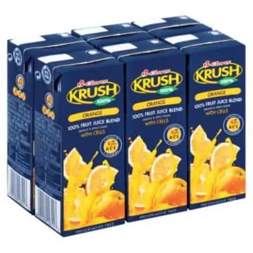 Clover Krush Uht Orange 6X200ml