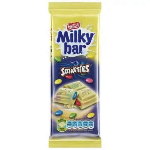 Milky Bar Smarties Slab 80g