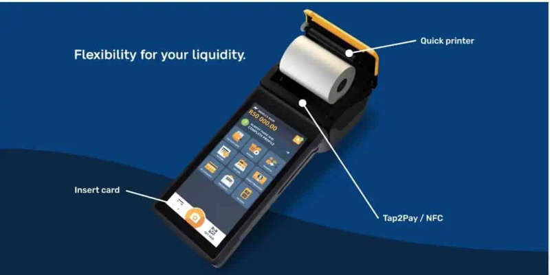 Tap 2 Pay Bank Card Payment Machine (TAP2PAY) SHOP2SHOP All In One P2 With Woza+ Airtime