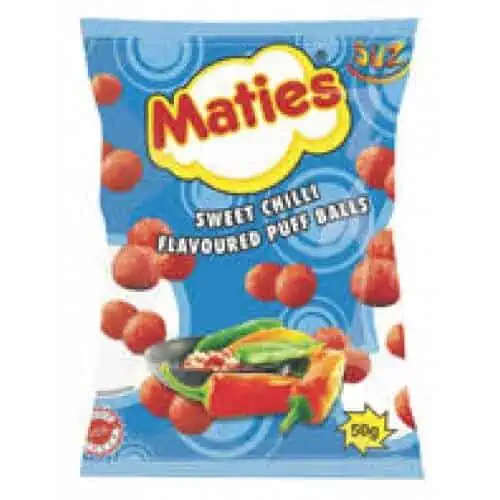 Suz Maties Sweet Chilli Puffs 1x50g