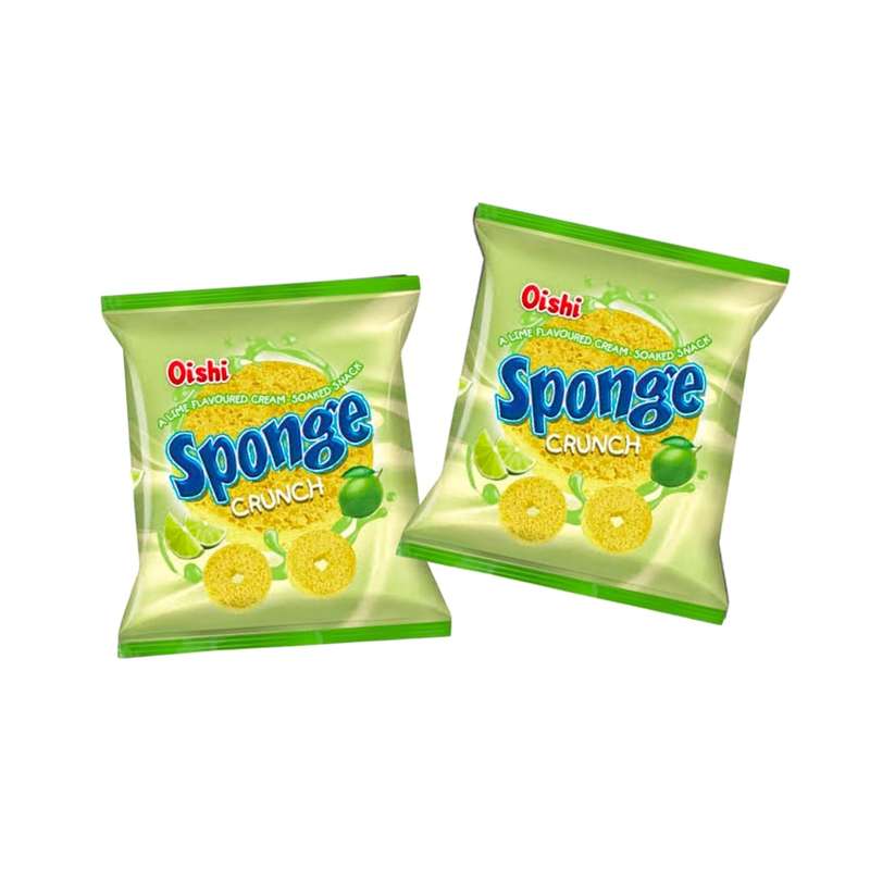 Oishi Sponge Crunch Lime 10x10g