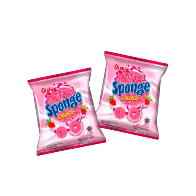 Oishi Sponge Crunch Strawberry 10x10g