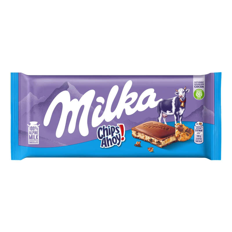 Milka Chocolate Slabs- Chips Ahoy 95g